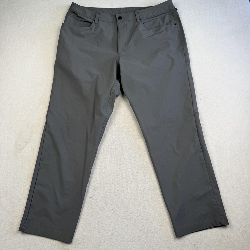 Lululemon Pants Mens 36x29 Gray Stretch Performance Chino Zip Pocket Tapered